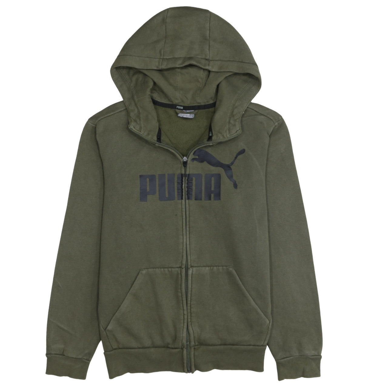 Mens UK Size S PUMA Green Full Zip Hoodie