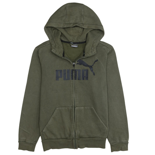 Mens UK Size S PUMA Green Full Zip Hoodie