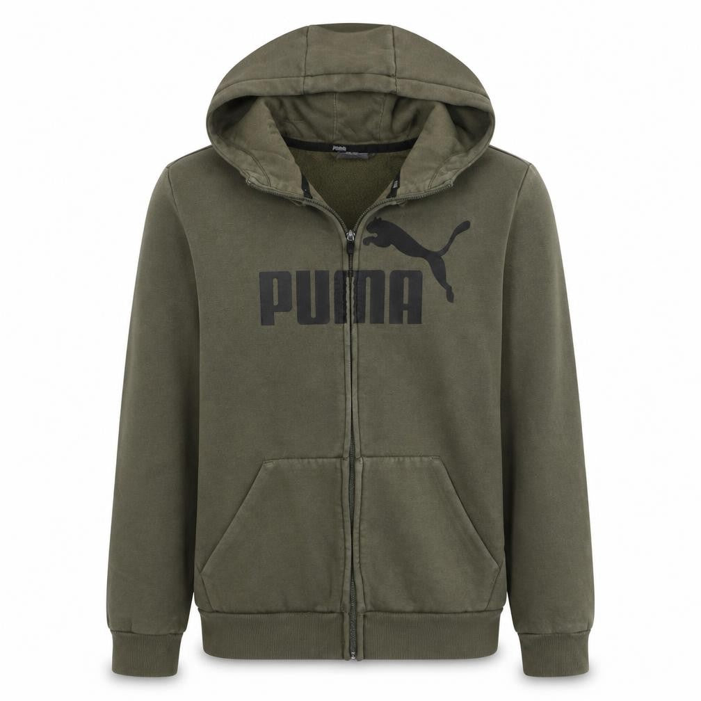 Mens UK Size S PUMA Green Full Zip Hoodie