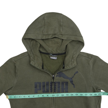 Mens UK Size S PUMA Green Full Zip Hoodie
