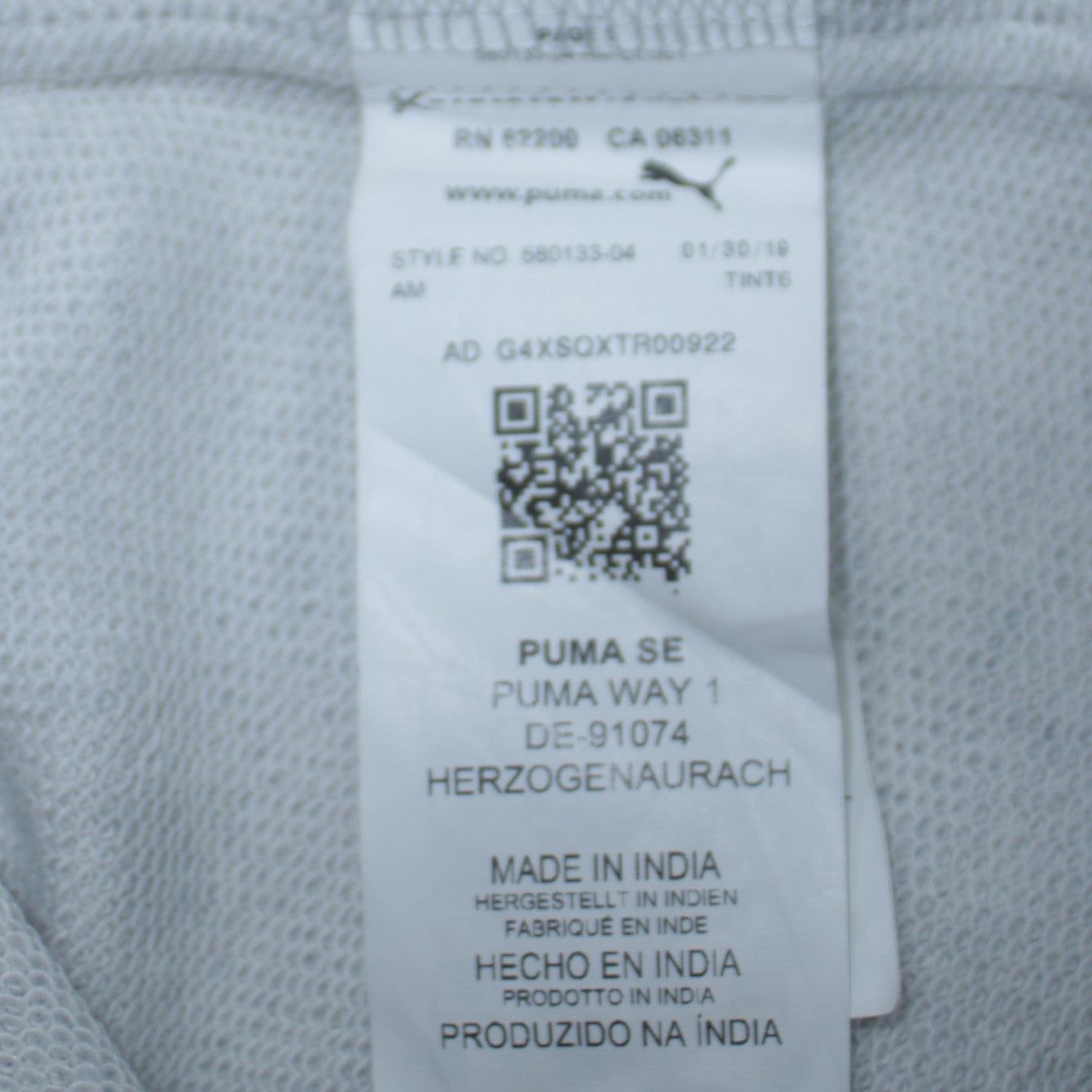 Mens UK Size S PUMA Grey Pullover Hoodie