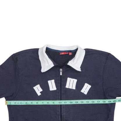Womens UK Size 12 PUMA Blue Full Zip Sweatshirt