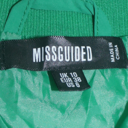 Womens UK Size 10 Missguided Green Varsity Jacket