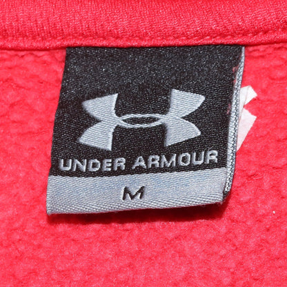 Mens UK Size M Under armour Red Full Zip Hoodie