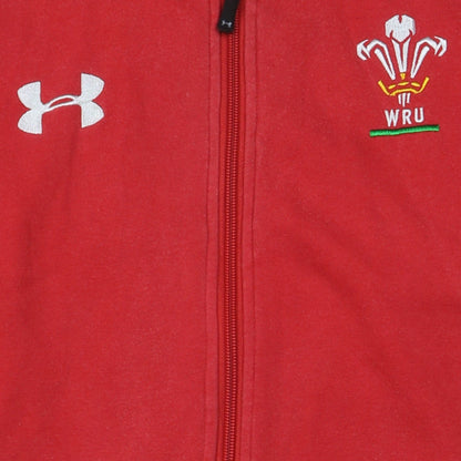 Mens UK Size M Under armour Red Full Zip Hoodie