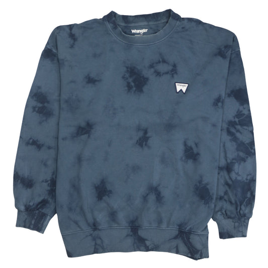 Mens UK Size L Wrangler Blue Pullover Sweatshirt
