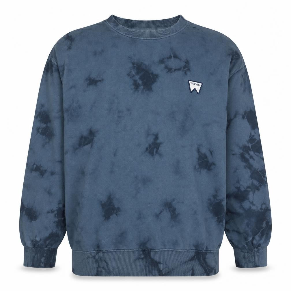 Mens UK Size L Wrangler Blue Pullover Sweatshirt