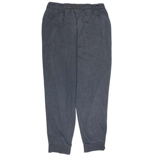 Puma Men's Grey Jogger Sweatpants L Fleece Activewear Tapered Fit