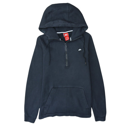 Mens UK Size S Nike Black 1/2 Zip Hoodie