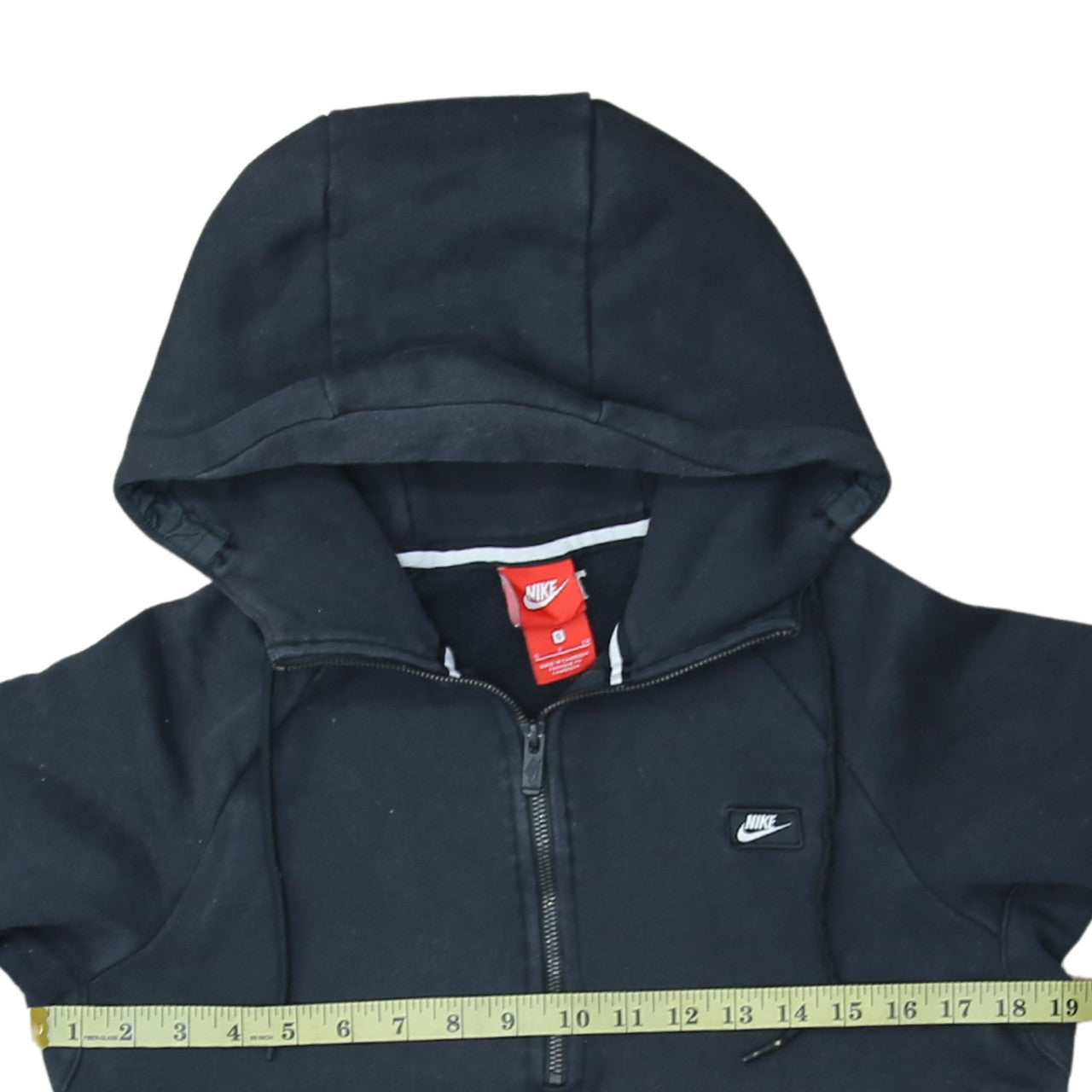 Mens UK Size S Nike Black 1/2 Zip Hoodie