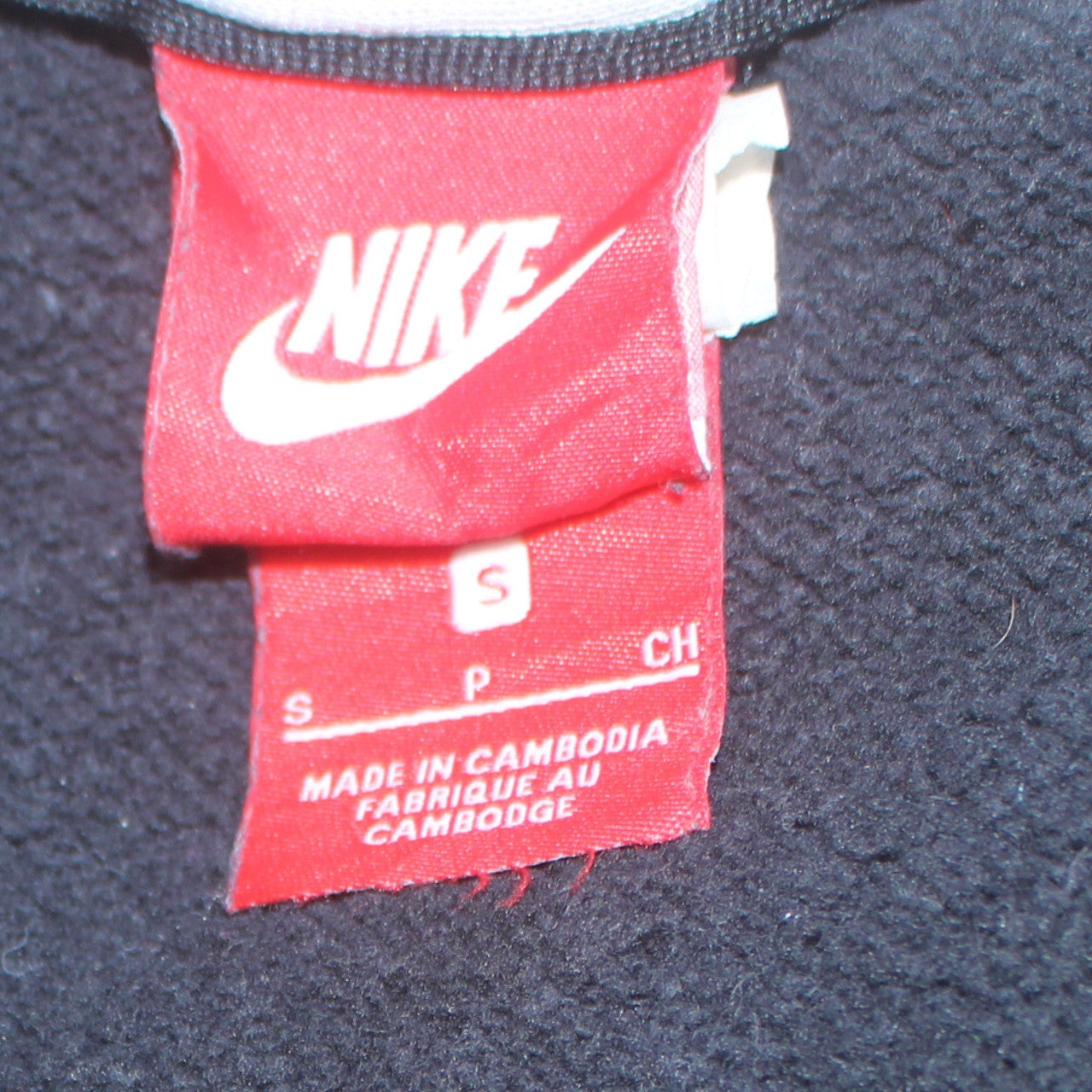 Mens UK Size S Nike Black 1/2 Zip Hoodie