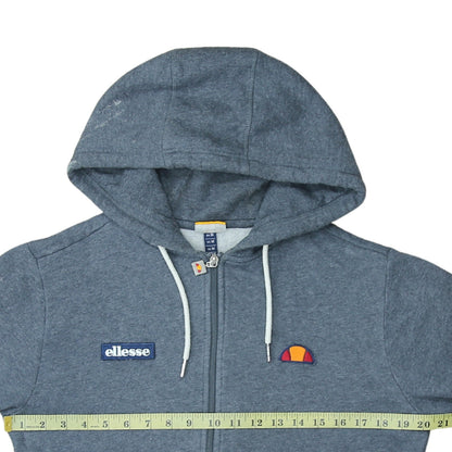 Mens UK Size M ellesse Blue Full Zip Hoodie