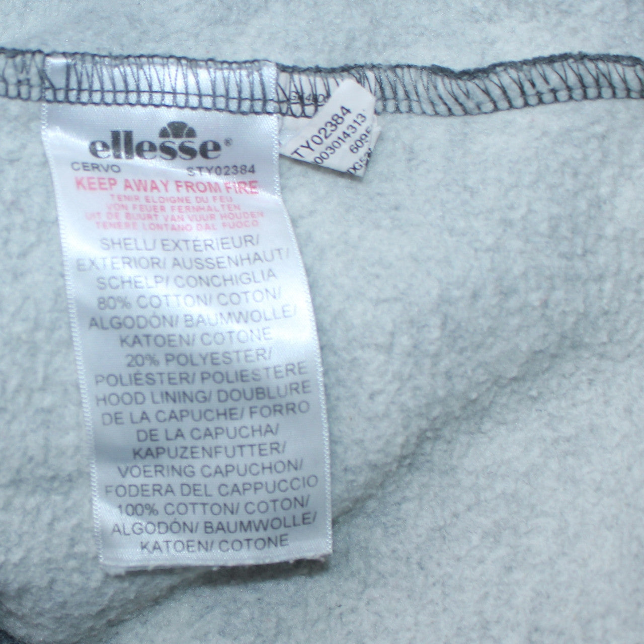 Mens UK Size M ellesse Blue Full Zip Hoodie