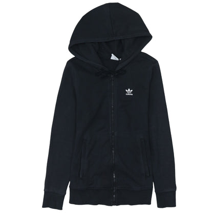 Womens UK Size XS adidas Black Full Zip Hoodie