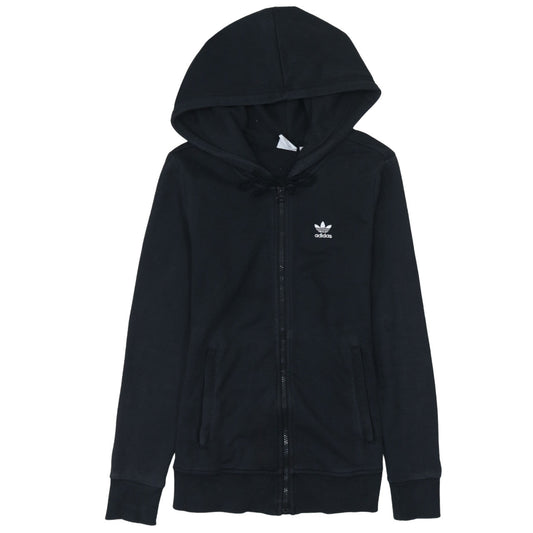 Womens UK Size XS adidas Black Full Zip Hoodie