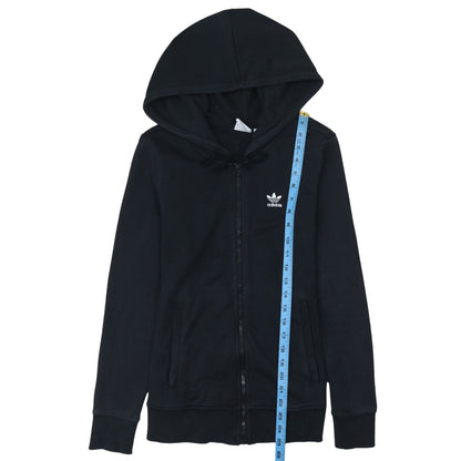 Womens UK Size XS adidas Black Full Zip Hoodie