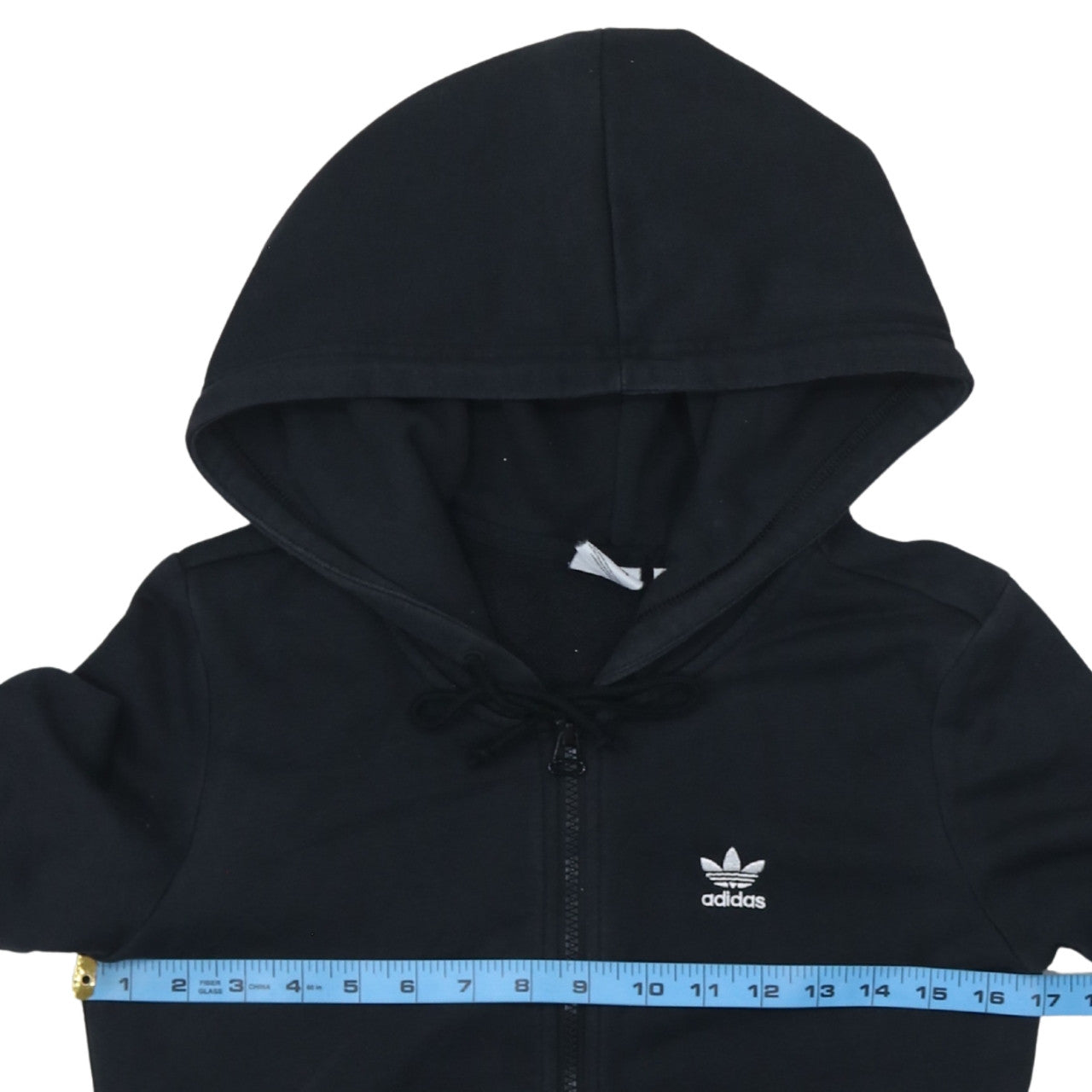 Womens UK Size XS adidas Black Full Zip Hoodie