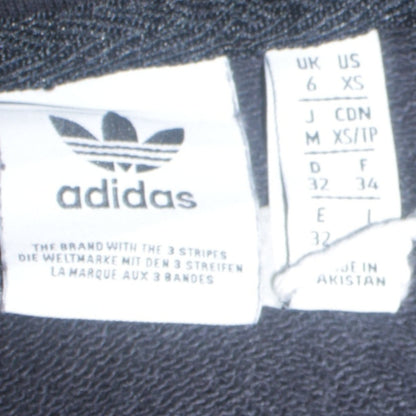 Womens UK Size XS adidas Black Full Zip Hoodie