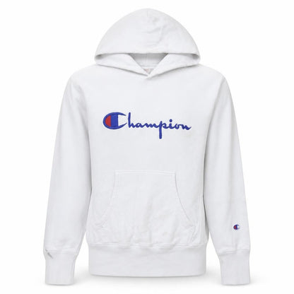 Mens UK Size M Champion White Pullover Hoodie