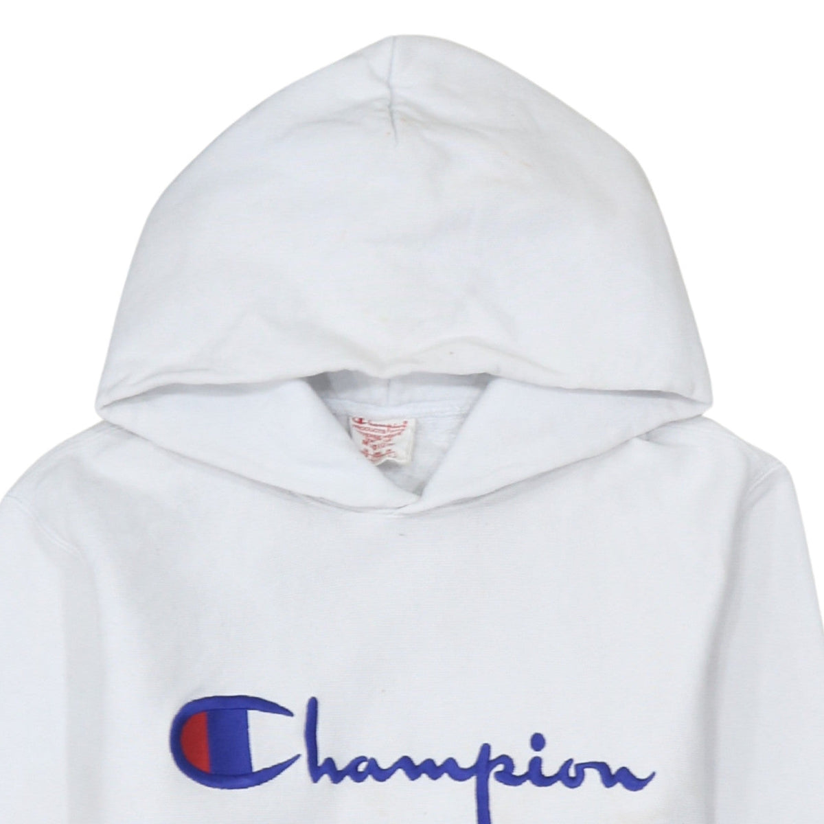 Mens UK Size M Champion White Pullover Hoodie