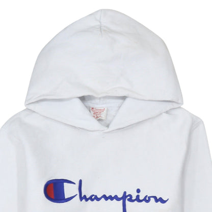 Mens UK Size M Champion White Pullover Hoodie