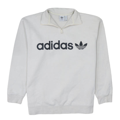 Womens UK Size 12 adidas Ivory Pullover Sweatshirt