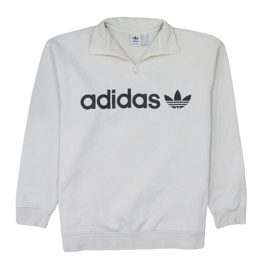 Womens UK Size 12 adidas Ivory Pullover Sweatshirt