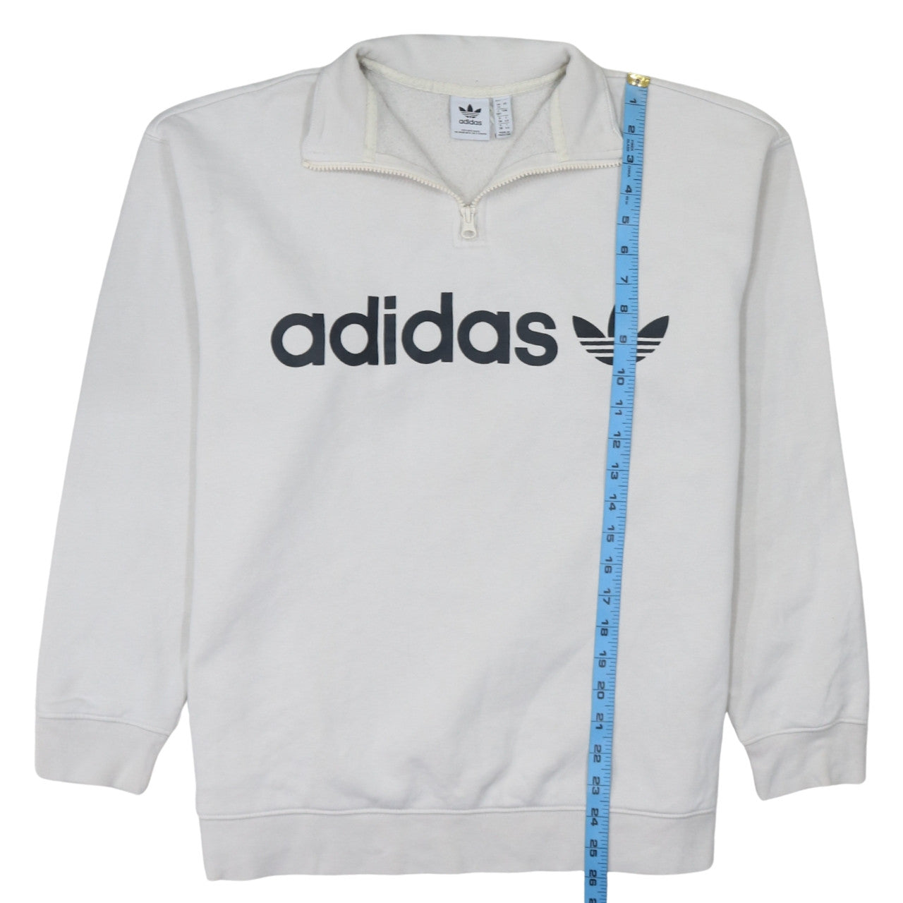 Womens UK Size 12 adidas Ivory Pullover Sweatshirt