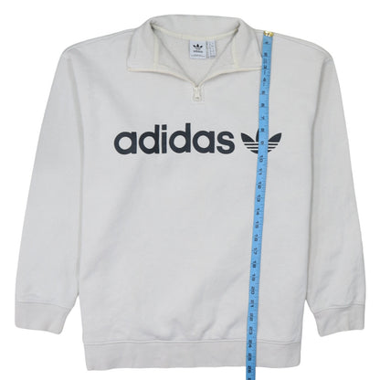 Womens UK Size 12 adidas Ivory Pullover Sweatshirt