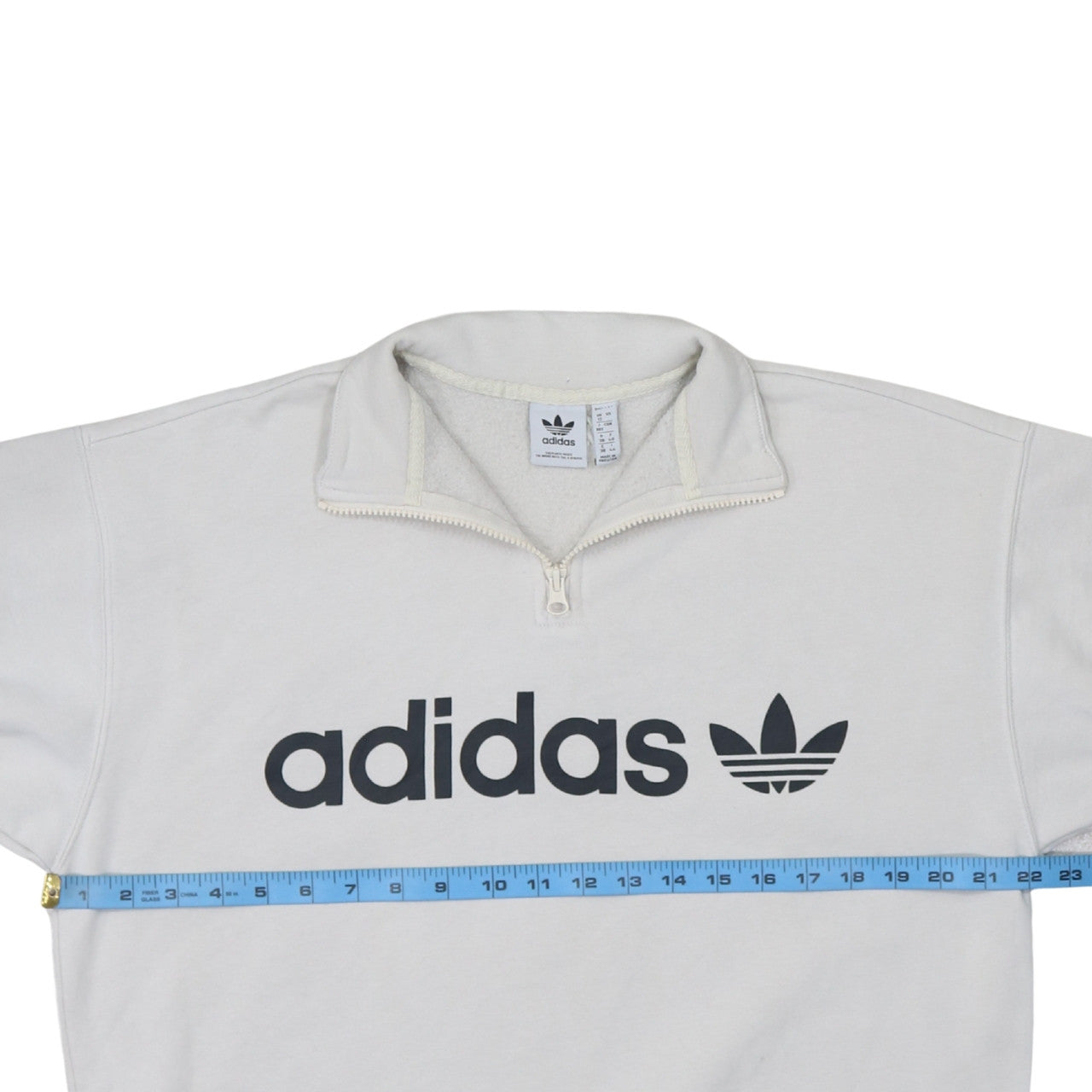 Womens UK Size 12 adidas Ivory Pullover Sweatshirt
