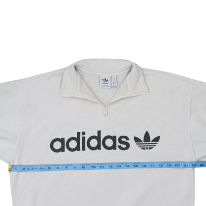 Womens UK Size 12 adidas Ivory Pullover Sweatshirt