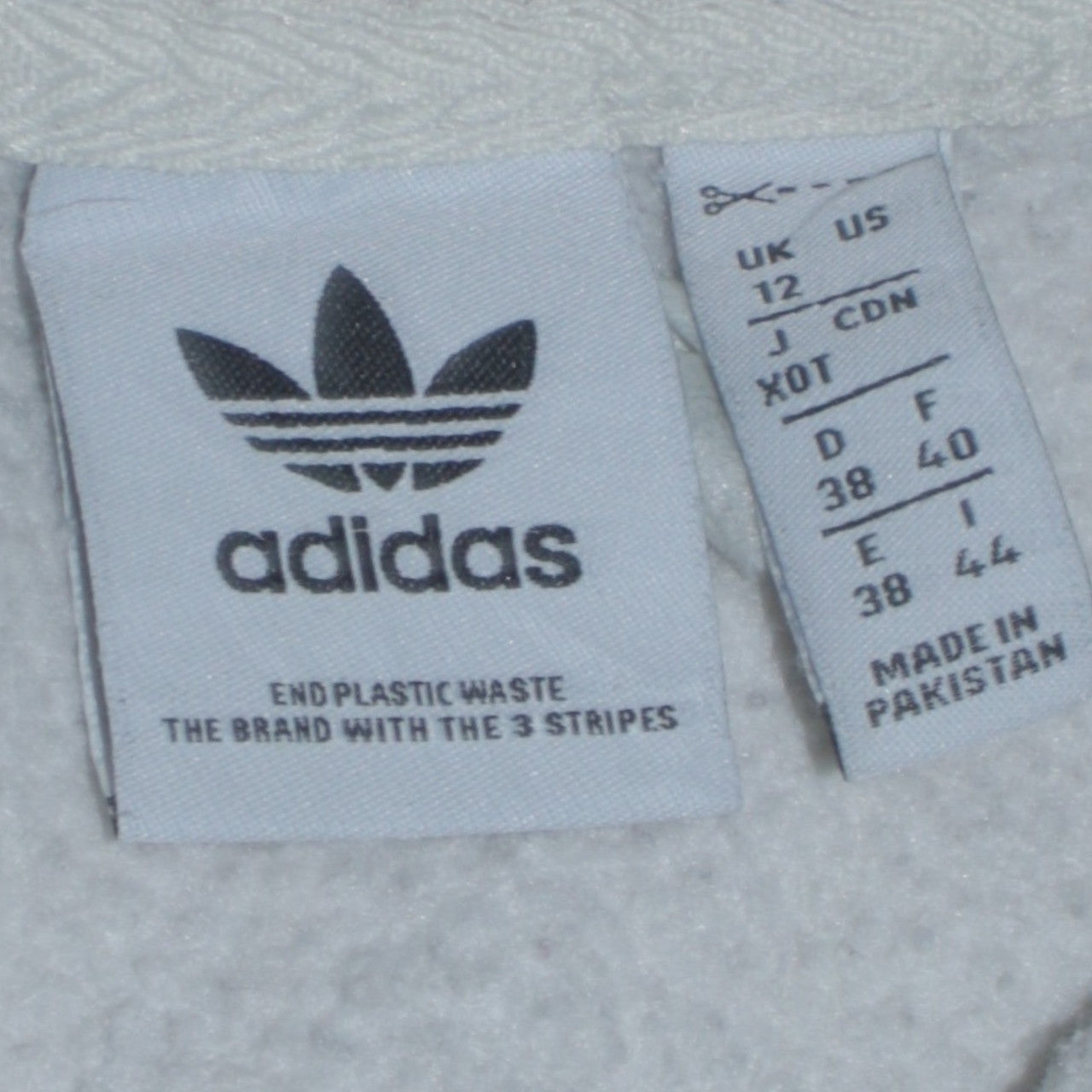 Womens UK Size 12 adidas Ivory Pullover Sweatshirt