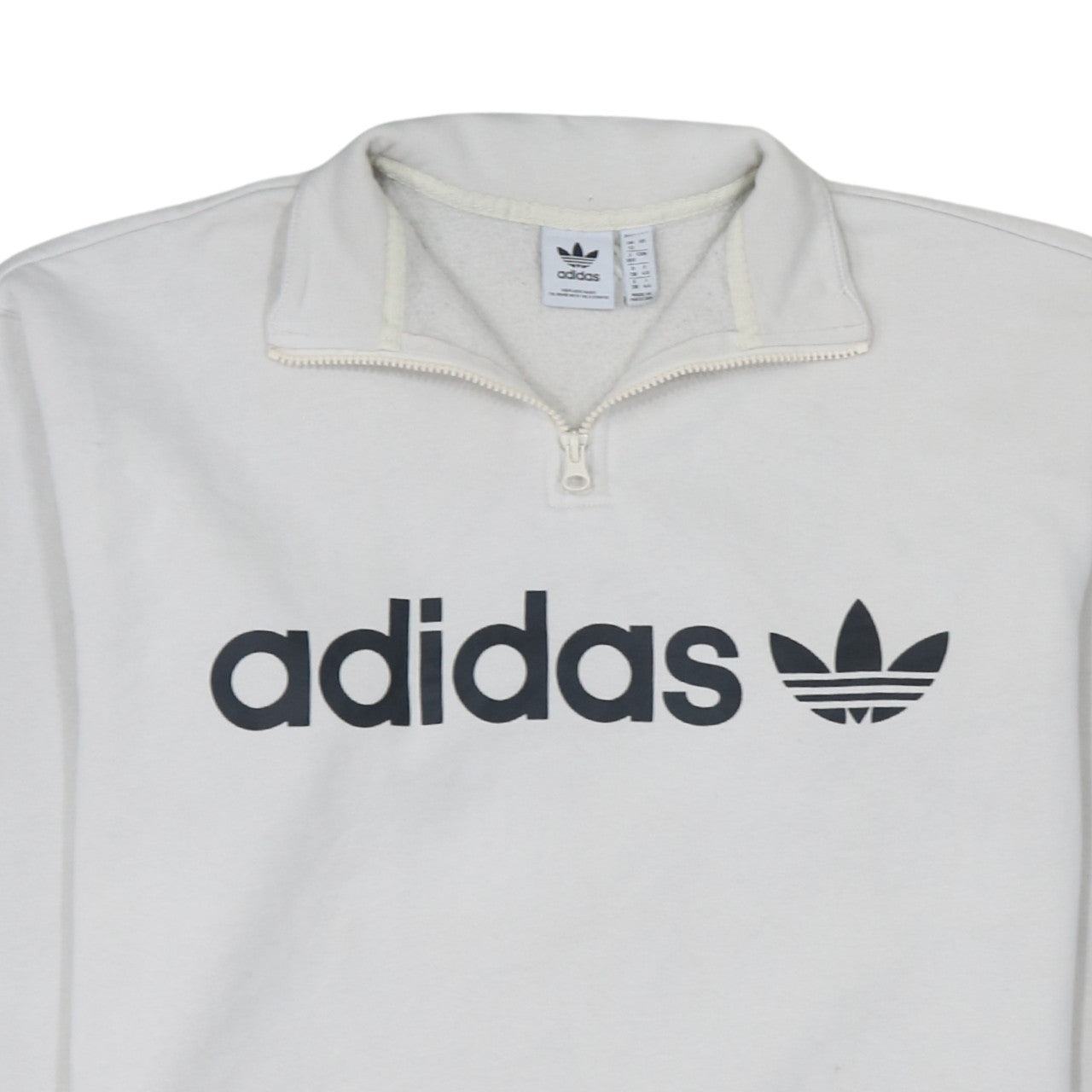 Womens UK Size 12 adidas Ivory Pullover Sweatshirt