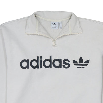 Womens UK Size 12 adidas Ivory Pullover Sweatshirt
