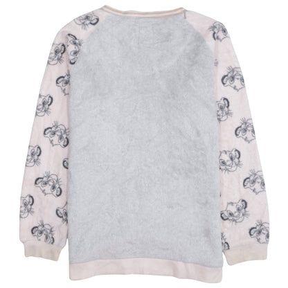 Love to Lounge Disney Simba Grey Fleece Pyjama Top Women’s Size 10-12