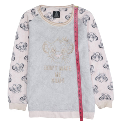 Love to Lounge Disney Simba Grey Fleece Pyjama Top Women’s Size 10-12