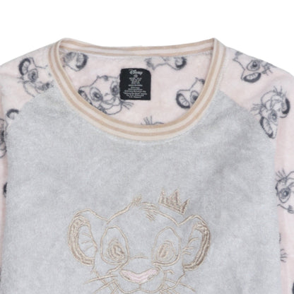 Love to Lounge Disney Simba Grey Fleece Pyjama Top Women’s Size 10-12