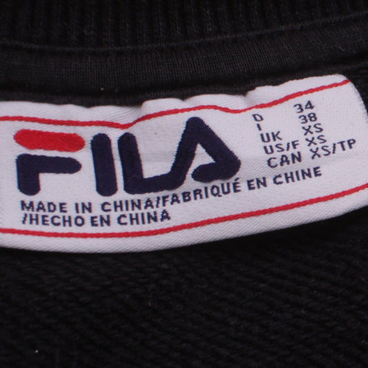 Mens UK Size XS FILA Black Pullover Sweatshirt