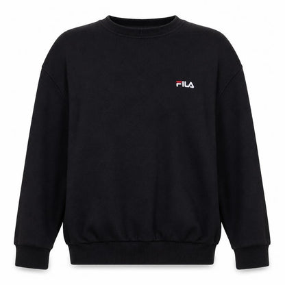 Fila Men's Black XS Pullover Sweatshirt Crew Neck Logo Fleece