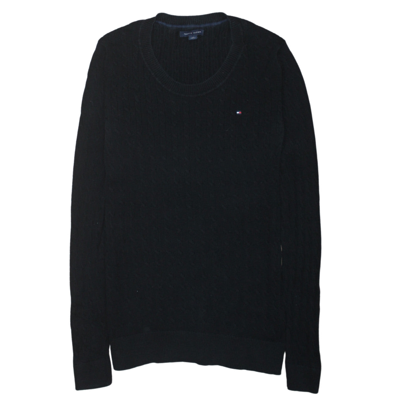 Mens UK Size M Tommy Hilfiger Black Pullover Jumper
