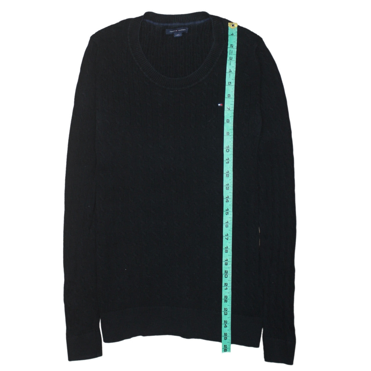 Mens UK Size M Tommy Hilfiger Black Pullover Jumper
