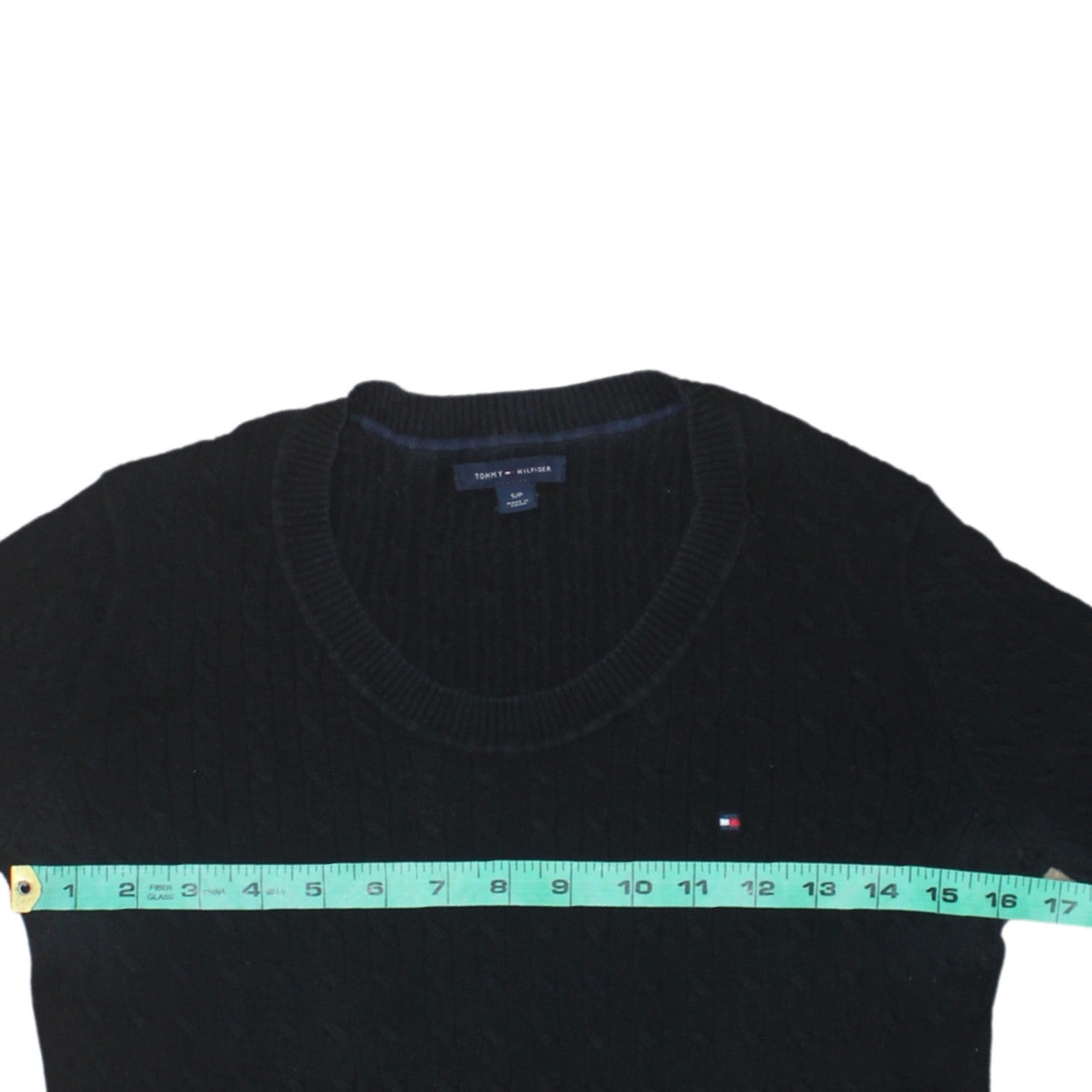 Mens UK Size M Tommy Hilfiger Black Pullover Jumper
