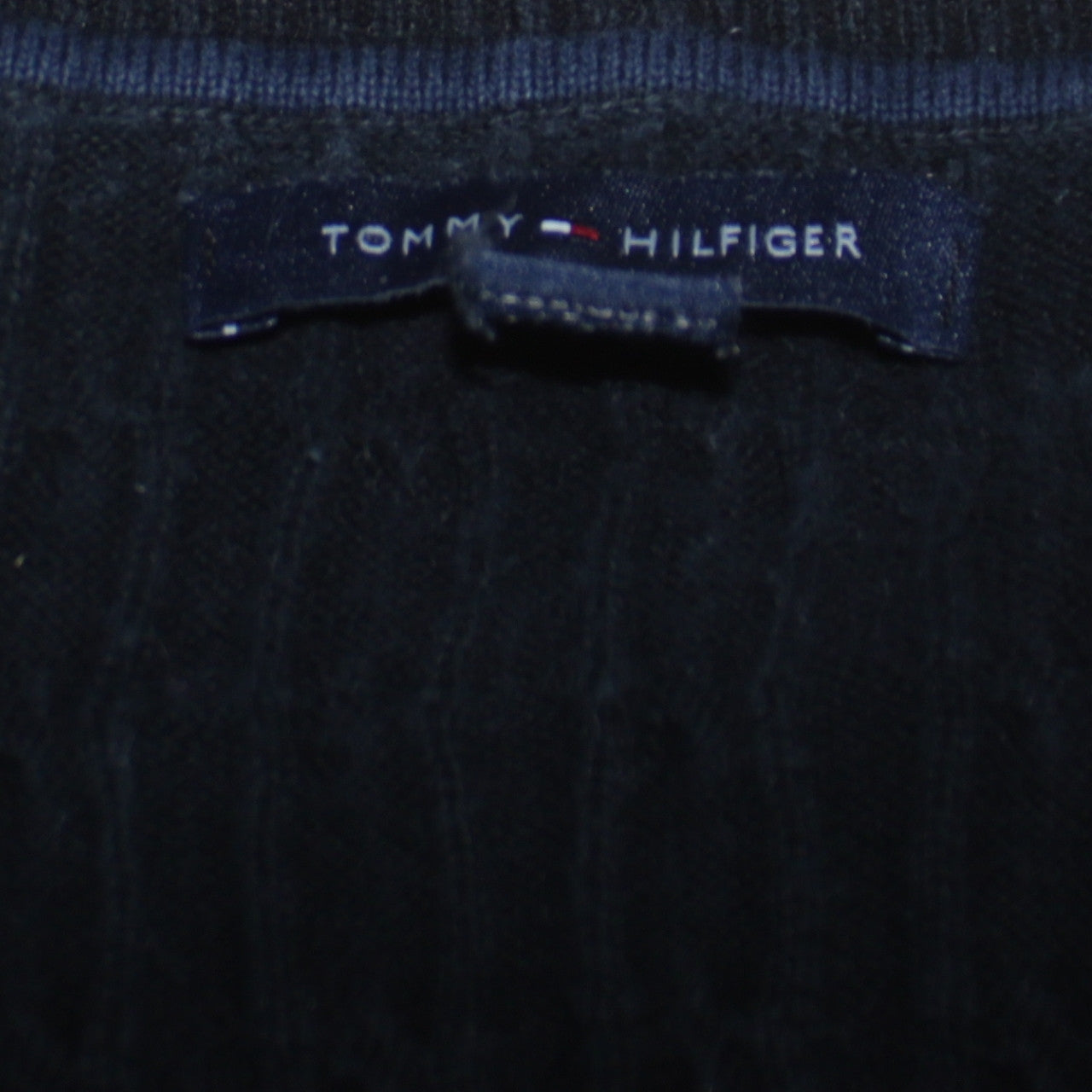 Mens UK Size M Tommy Hilfiger Black Pullover Jumper