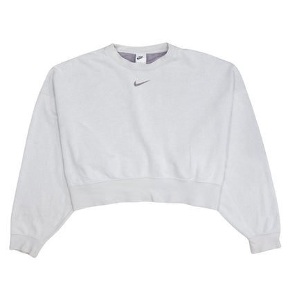 Womens UK Size M Nike White Pullover Sweatshirt