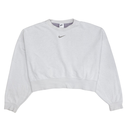 Womens UK Size M Nike White Pullover Sweatshirt