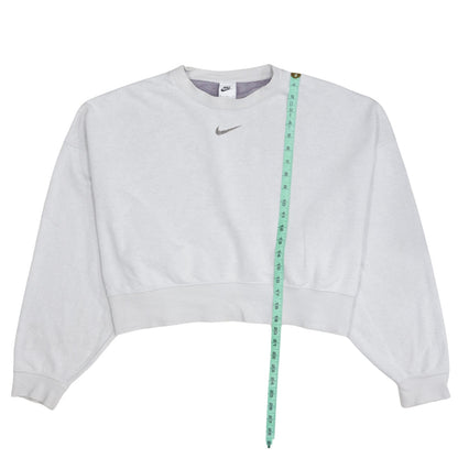 Womens UK Size M Nike White Pullover Sweatshirt