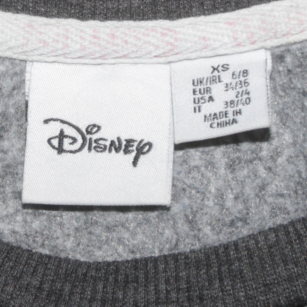 Womens UK Size XS Disney Grey Pullover Sweatshirt