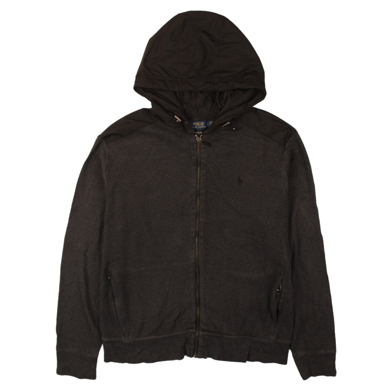Mens UK Size L Polo Ralph Lauren Black Full Zip Hoodie