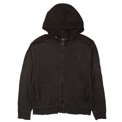 Mens UK Size L Polo Ralph Lauren Black Full Zip Hoodie