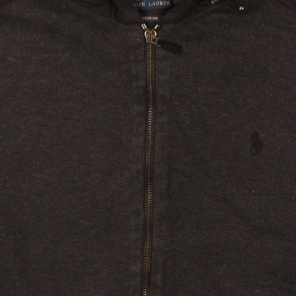 Mens UK Size L Polo Ralph Lauren Black Full Zip Hoodie